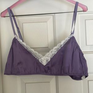Free People Silky Lace Trim Bralette